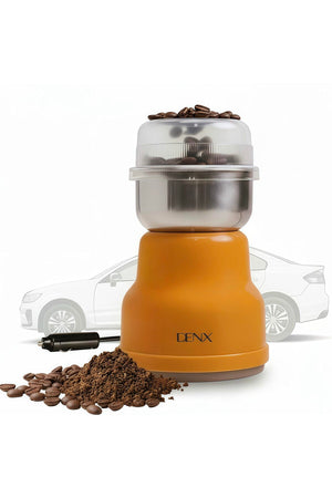 DENX 12V Portable Vehicle Use Electric Coffee & Spice Grinder – 120W, 80g Stainless Steel DX4201