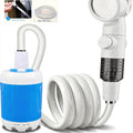 DINEX DX3720 Portable Outdoor Complete Shower Kit, Rechargeable Pump