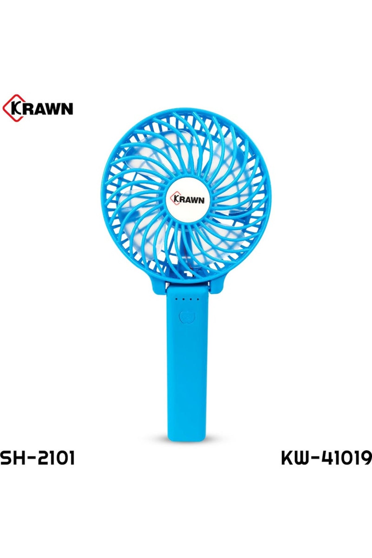 Sleek and Powerful USB Handle Fan With LED Personal Cooling Fan Blue KW-41019