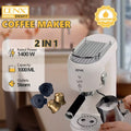 2-in-1 1400W Electric Coffee Machine 20 Bar Pressure Automatic Machine, 1L Water Tank DX3417
