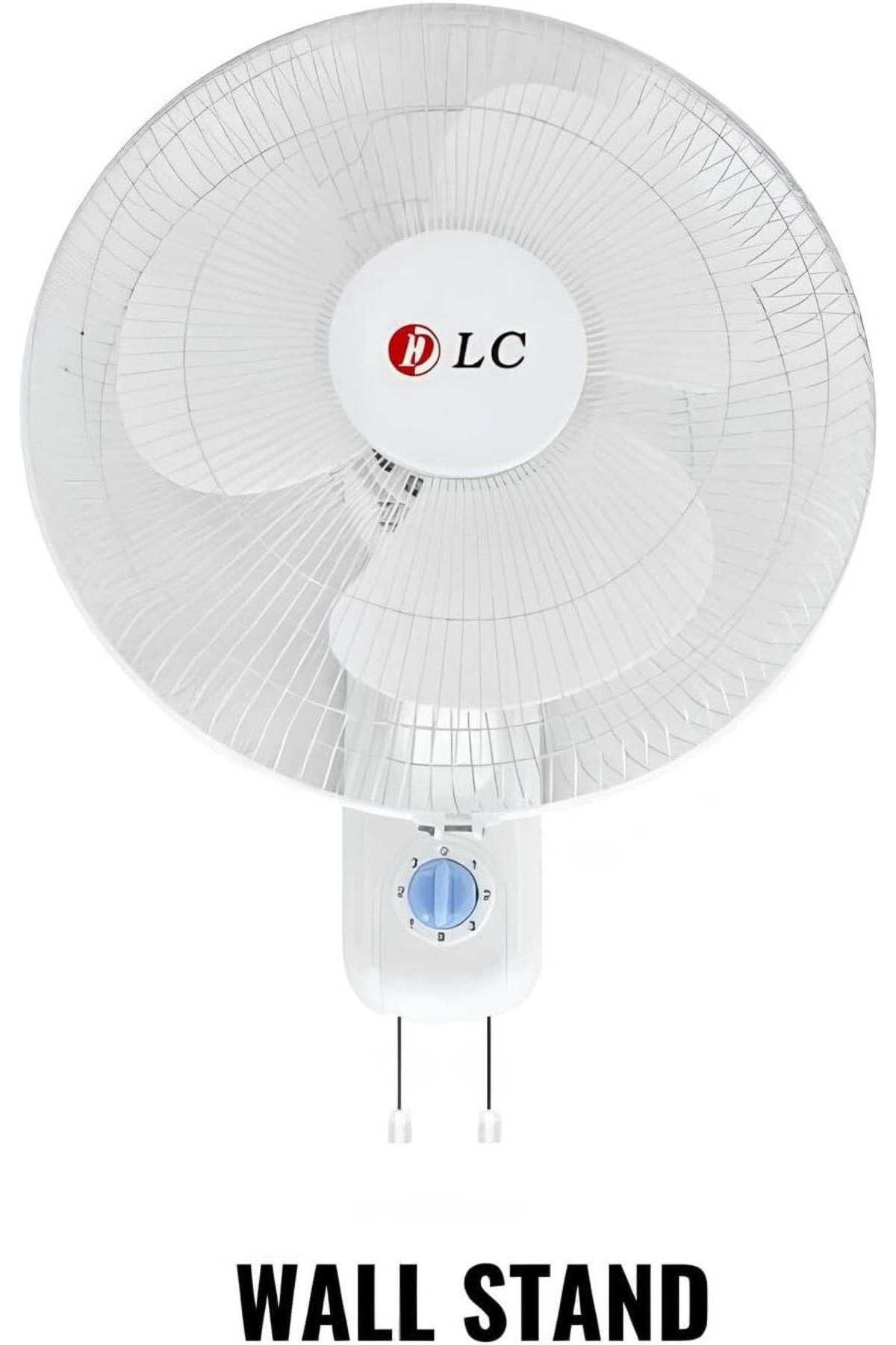 16-Inch Wall Mounted Fan High Speed 45W Electric Cooling Fan Wall Mounted 3 Speed White DLC-1640W