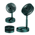 Telescopic Folding Desk Fan, Portable Rechargeable Table Fan, 3-Speed USB Pedestal Fan