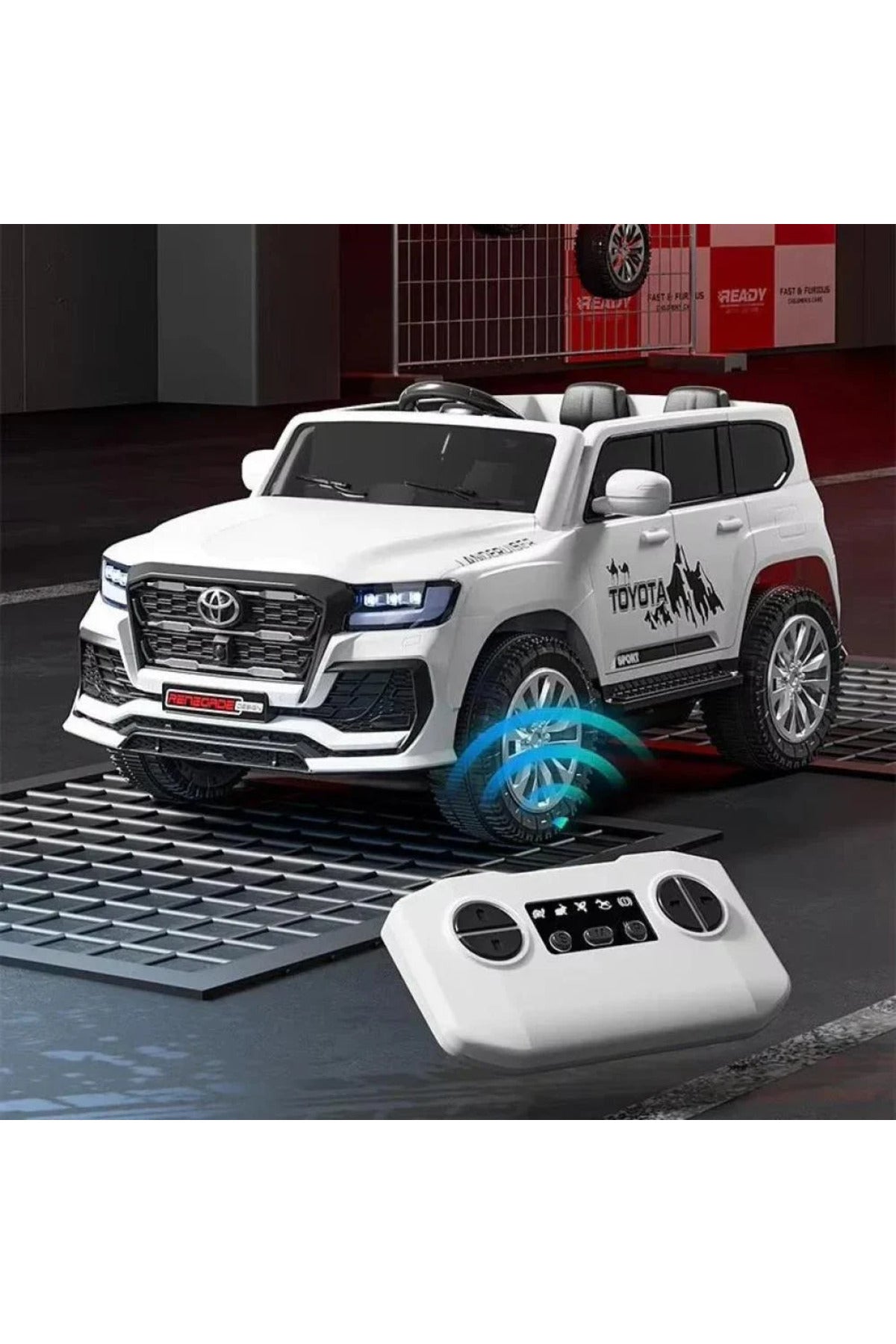 12V Kids Rechargeable Electric Land Cruiser Car Remote Control, LED Lights, MP3, Dual Motor BC1195
