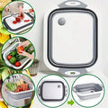 Smart Kitchen Folding Chopping Board with Drain Basket, Foldable Vegetable & Fruit Cutting Board