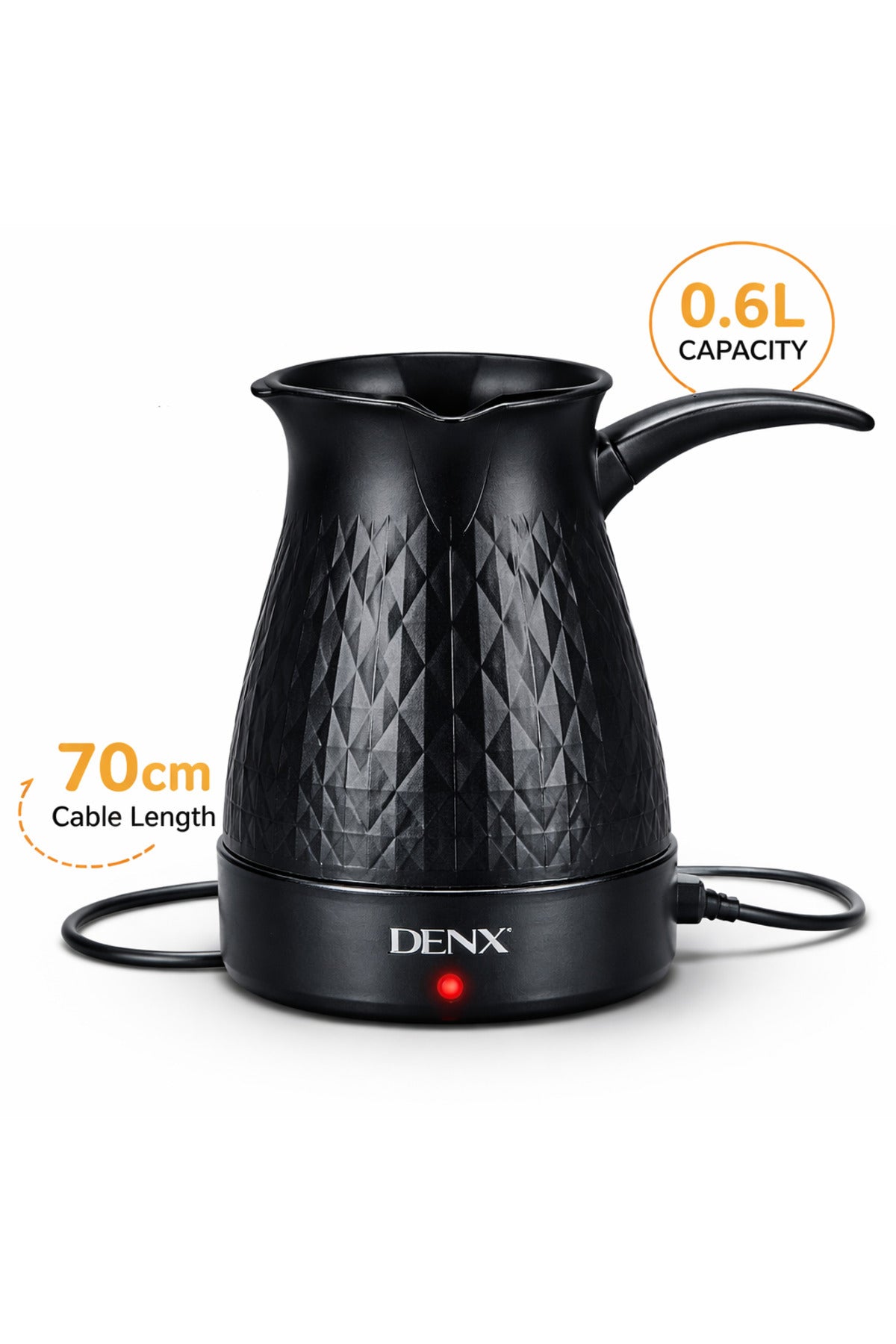 Electric Coffee Pot, Portable Espresso coffee Maker, 0.6L Fast Heating Arabic Coffee Maker DX3810