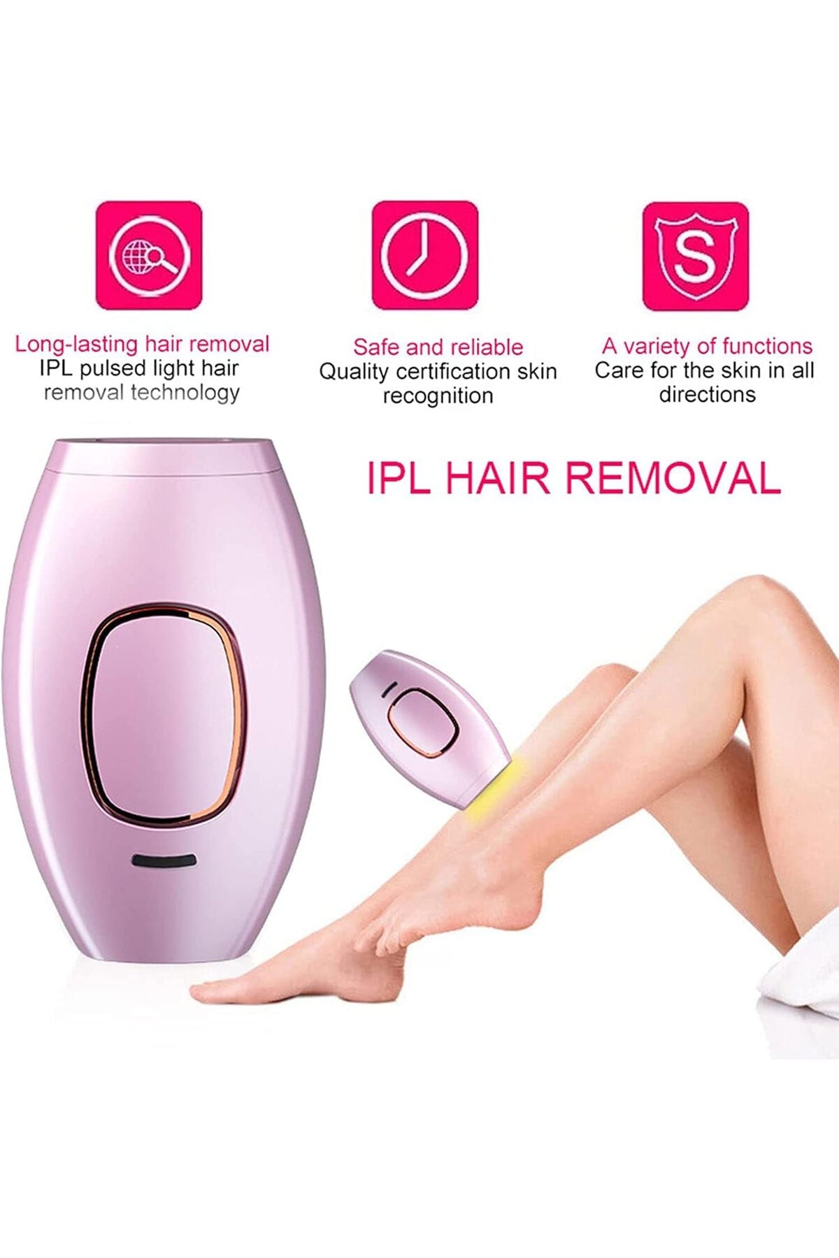 IPL Laser Hair Removal Device for Women & Men, Painless Permanent Hair Removal Machine, JDK-881