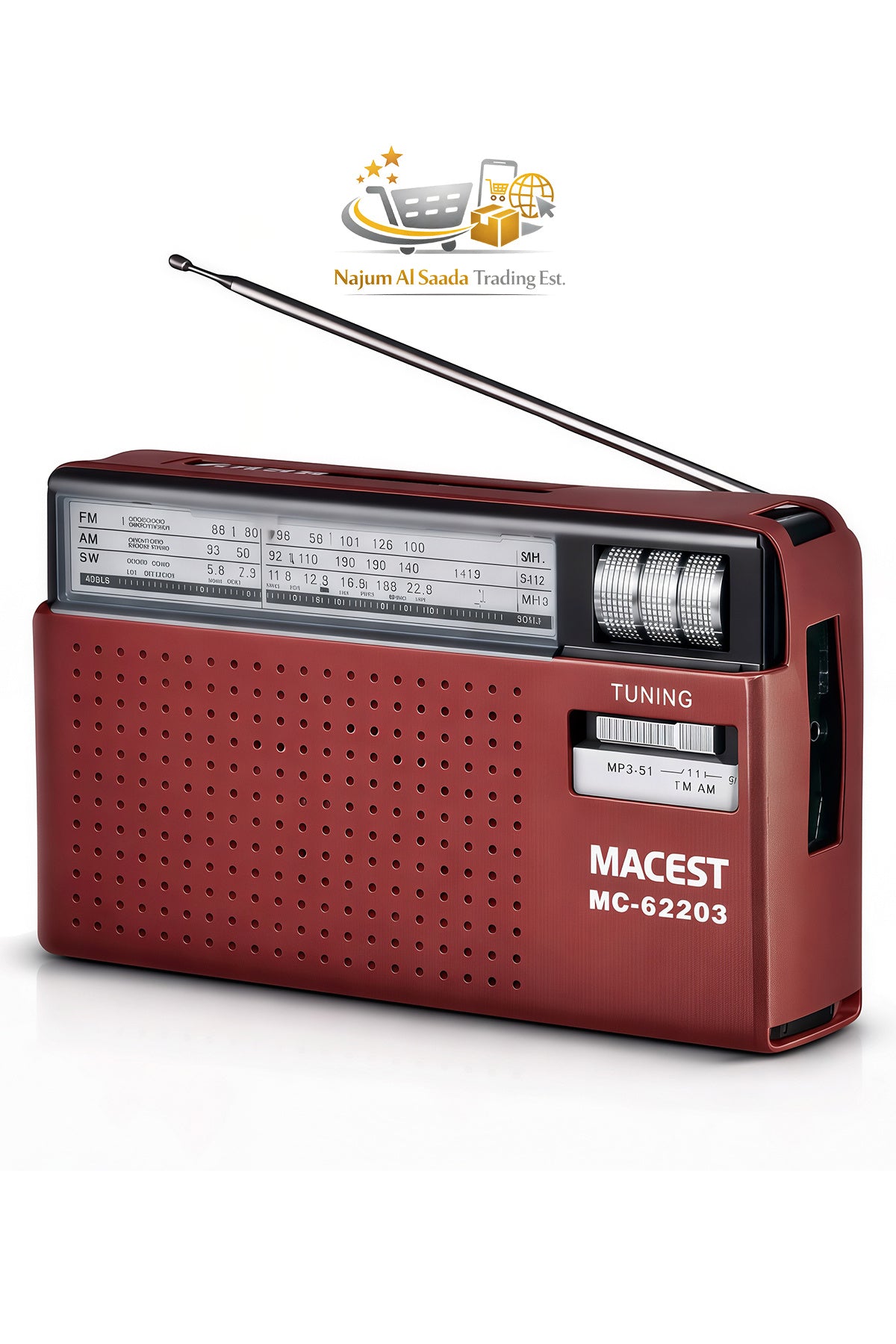 Radio Bluetooth Speaker with FM/AM/SW Radio, USB TF AUX MP3 Player