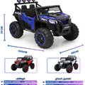 12V Kids Electric Rechargeable Jeep Car Remote Control, MP3, USB, LED Lights RZR Style Car BC1192