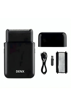 DENX Electric Smoothing Shaver, Rechargeable Hair Shaver, USB Charging, Metal Foil Blades DX1301