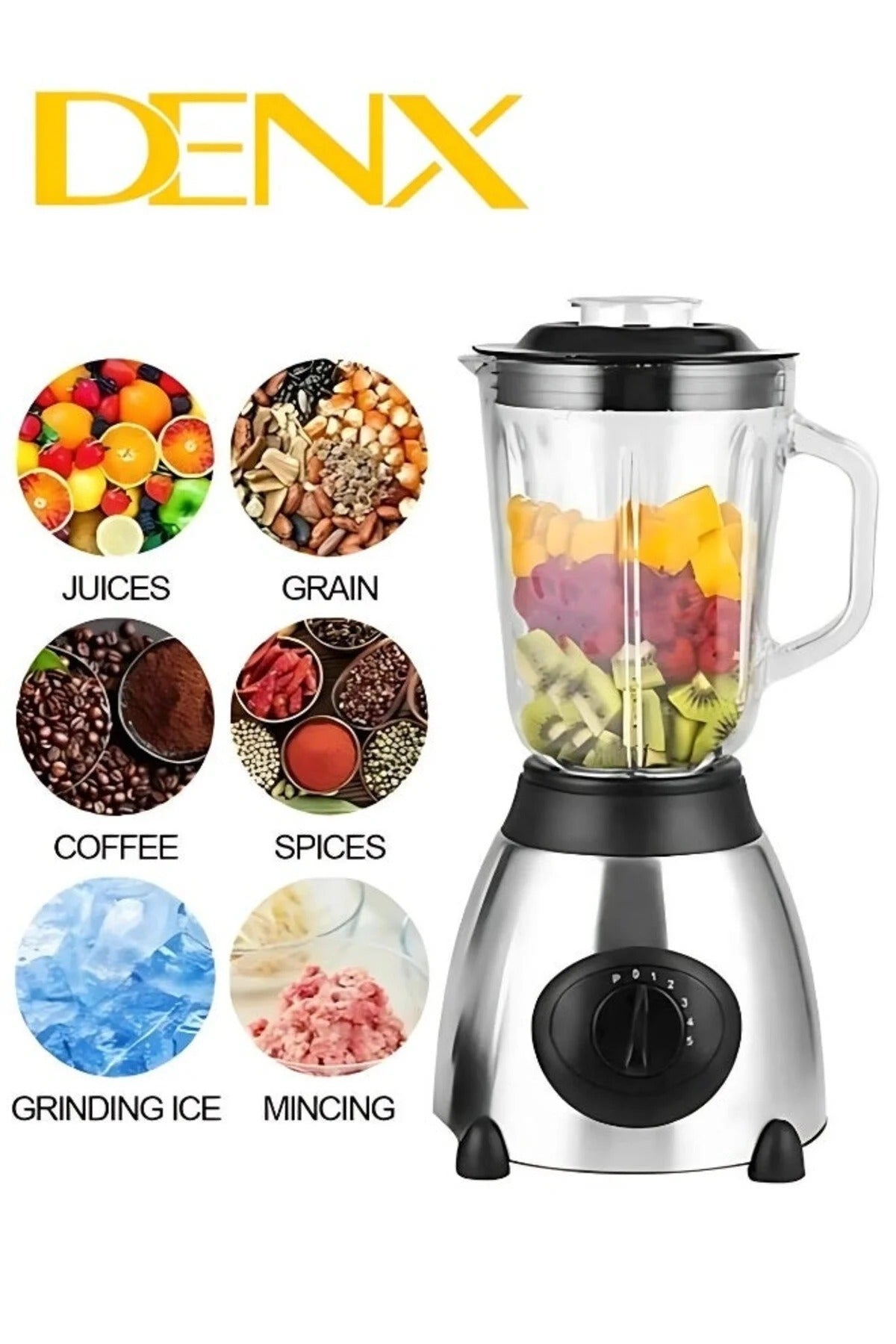 DX2001 High Power Electric Blender with Grain Grinder 2800W-1.5L