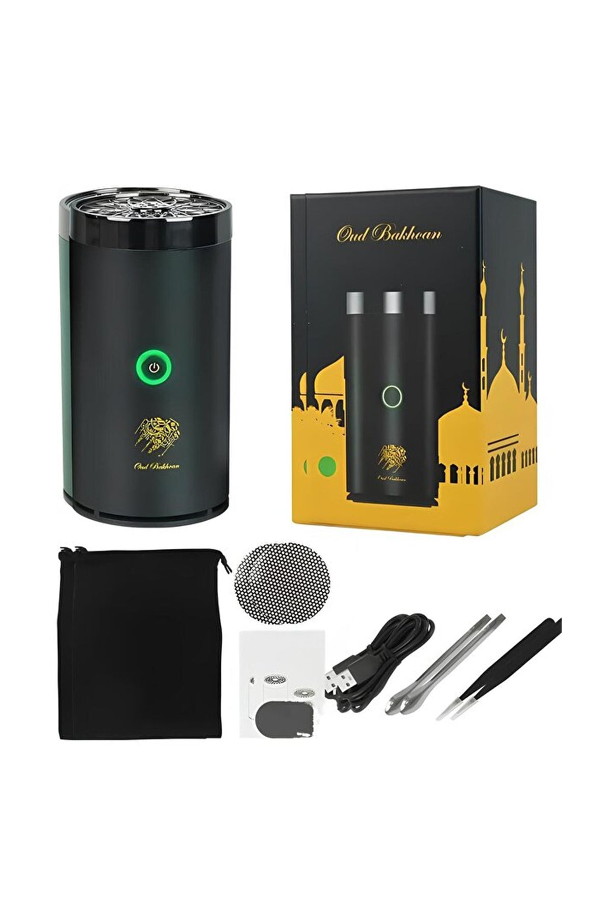 Electric Bakhoor Arabic Aroma Diffuser, Rechargeable Portable USB Incense Burner