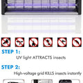DENX 40W Indoor Mosquito Killing Lamp Bug Zapper UV 365nm Insect Killer Fly Trap Machine Anti Mosquito Device DX2351