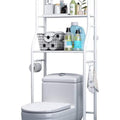 3-Tier Toilet Storage Rack Bathroom Organizer Storage Shelf Stand with Towel Holder Paper Roll Hook