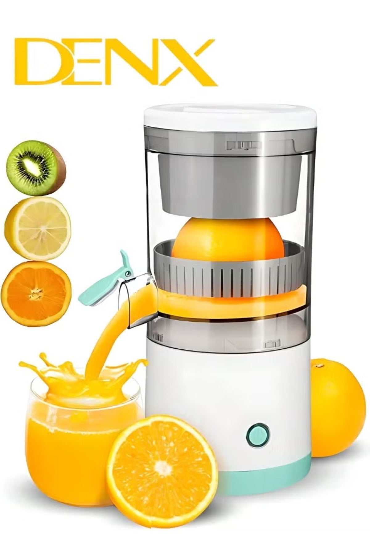 Citrus Juicer, Electric Orange Juice Squeezer with Powerful Motor and USB Charging Cable