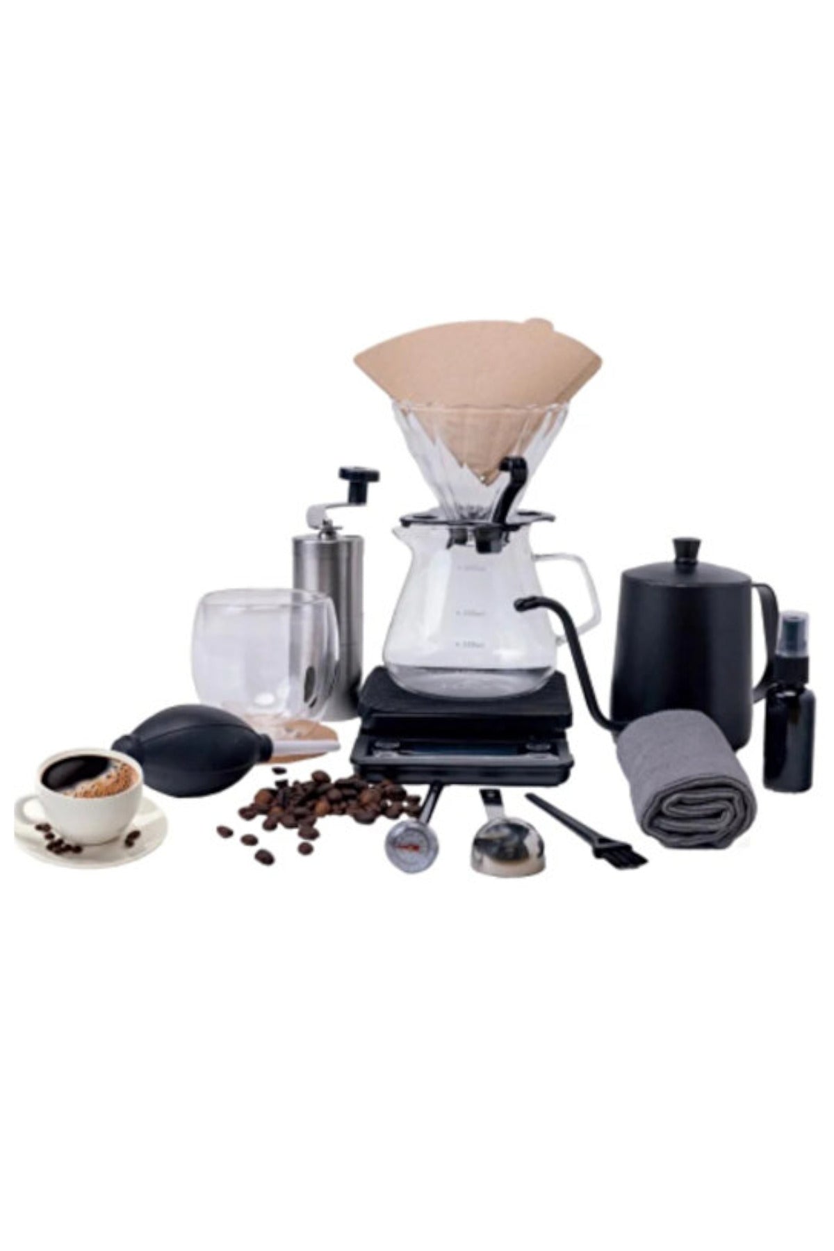 Denx 15-in-1 Coffee Kit,Pour Over Coffee Maker Set Portable Barista Kit with Travel Case DX4205