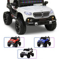 12V Kids Rechargeable Electric Jeep Car Remote Control, LED Lights, MP3 2 Motor Battery BC1189