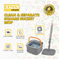 Square Spin Mop and Bucket Set, Separate Square Bucket Mop Microfiber Floor Cleaning System DX2039