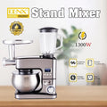 DENX 1300W Stand Mixer, Food Processor and Meat Grinder With 5L Steel Bowl & 1.5L Blender DX2047