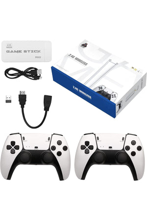 Wireless Retro Game Console DX-GC100 – 4K HDMI Stick, 10,000 Games, Dual 8-Bit Controllers
