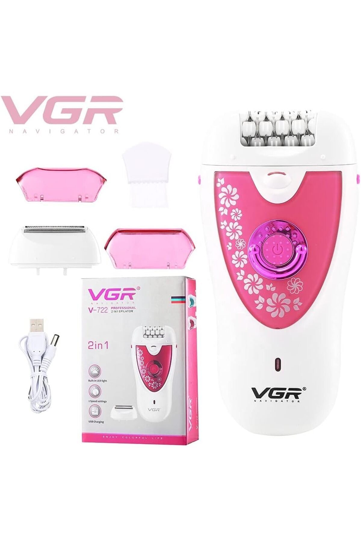 V-722 Cordless Professional 2-in-1 Women Epilator & Shaver