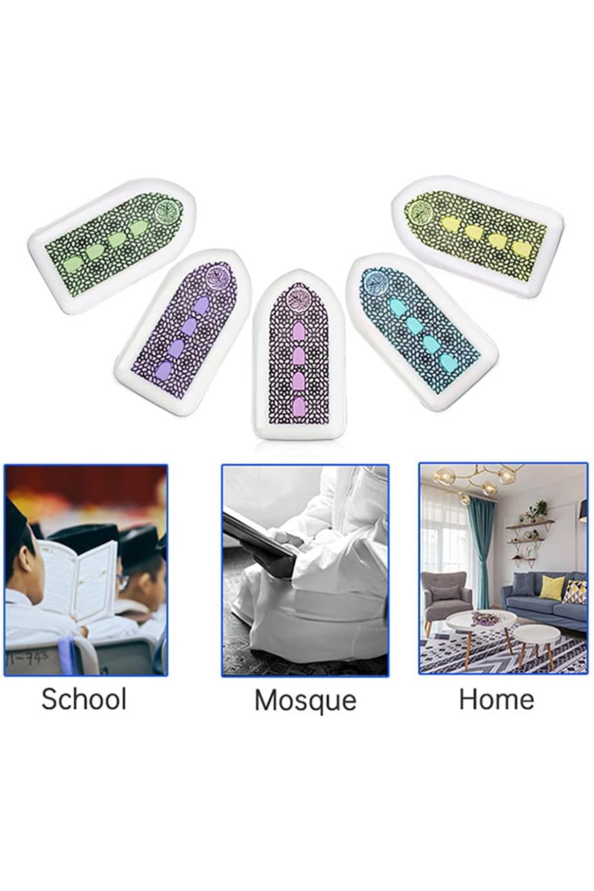 Wall Mounted Quran Speaker with LED Lamp, Mp3 Plug-in-Play 24-Hour Smart Quran Speaker, Digital Islamic Learning Audio Player With Duas, Surah, Zikir & Ruqyah, Plug & Play Smart Quran Speaker