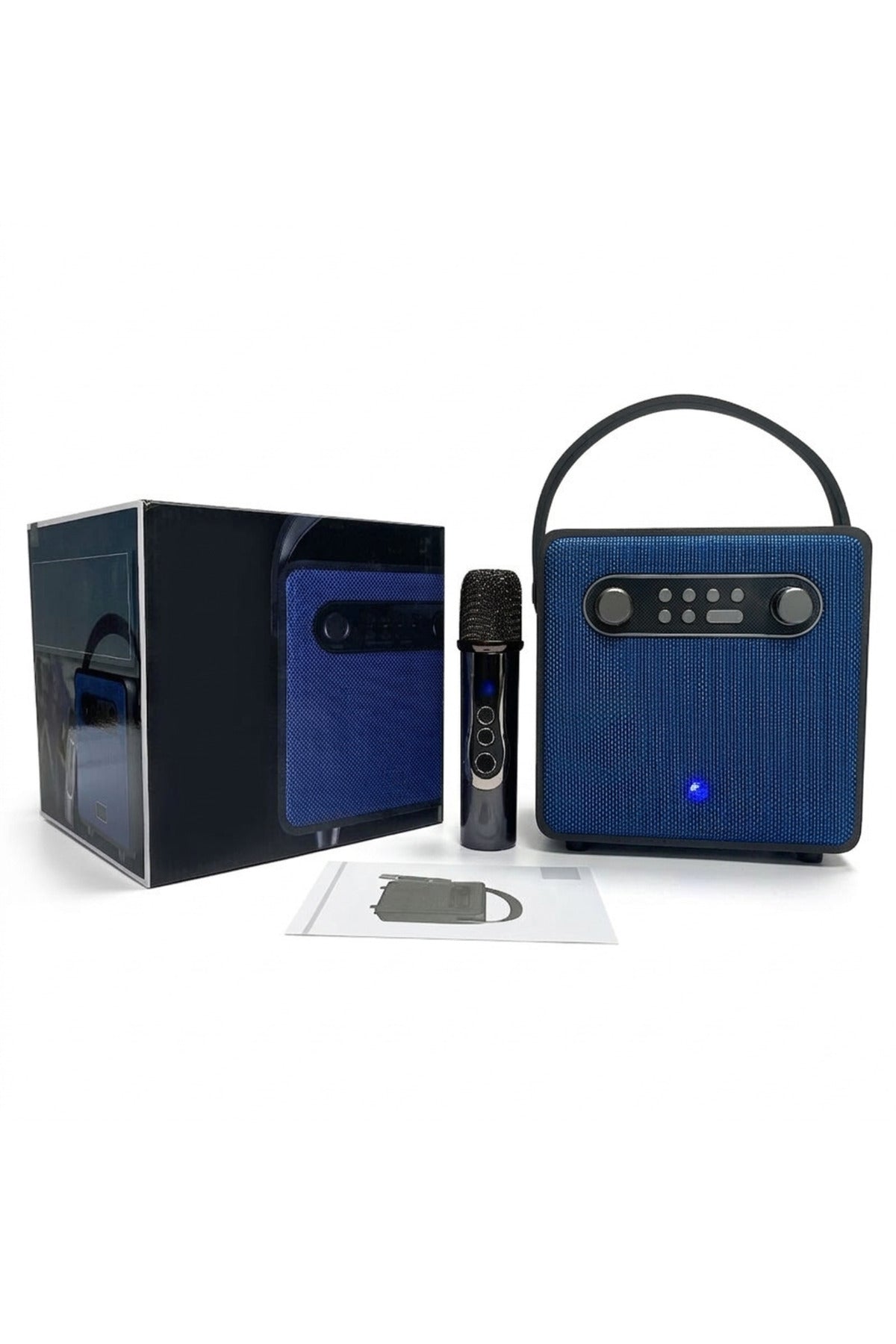 Rechargeable Portable Karaoke Speaker with Wireless Microphone Wood Subwoofer Party Speaker BTS-1688