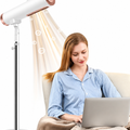 Hands Free Hair Dryer Stand, Ionic Standing Blow Dryer with Adjustable Height, 360Â° Rotating Head