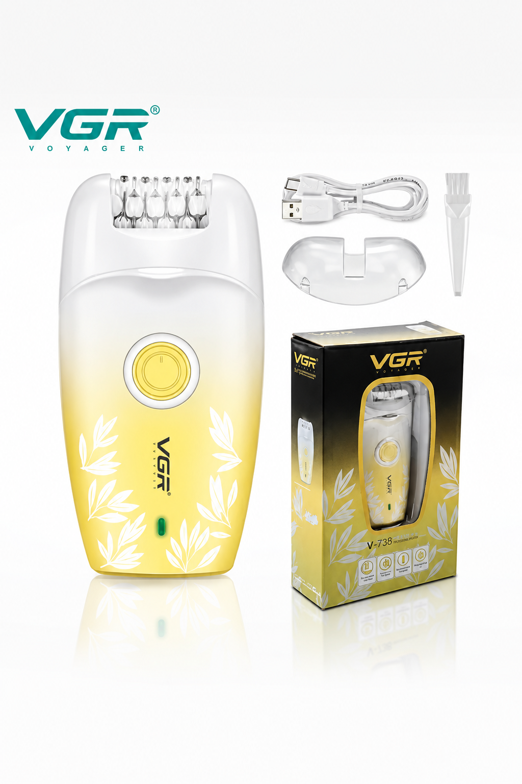 VGR Lady Epilator Electric Hair Remover for Women, Body Hair Removal Device, Lady Shaver, V-738