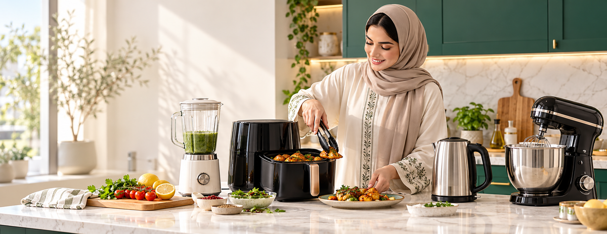Woman using realistic kitchen appliances for Home and Kitchen