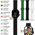 4G SIM Smart Watch with Camera, Video Call Smartwatch, Fitness Tracker, Bluetooth Calling, Dynamic Island Display, Multi Strap Smart Watch for Men & Women