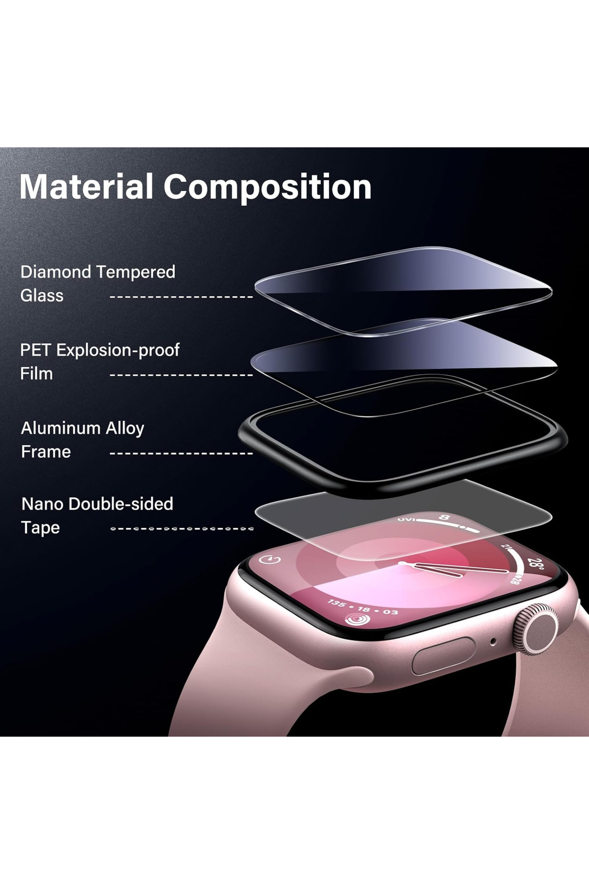 Smart Watch with AMOLED Display Bluetooth Calling Fitness Tracker Heart Rate Monitor Sleep Tracking Sports Smartwatch for Android iOS