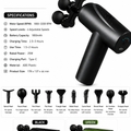 10-in-1 Mini Massage Gun Deep Tissue Muscle Massager Portable Rechargeable Percussion Massage Gun with 10 Heads, 6 Speed Levels, Type-C Fast Charging for Gym, Fitness & Pain Relief