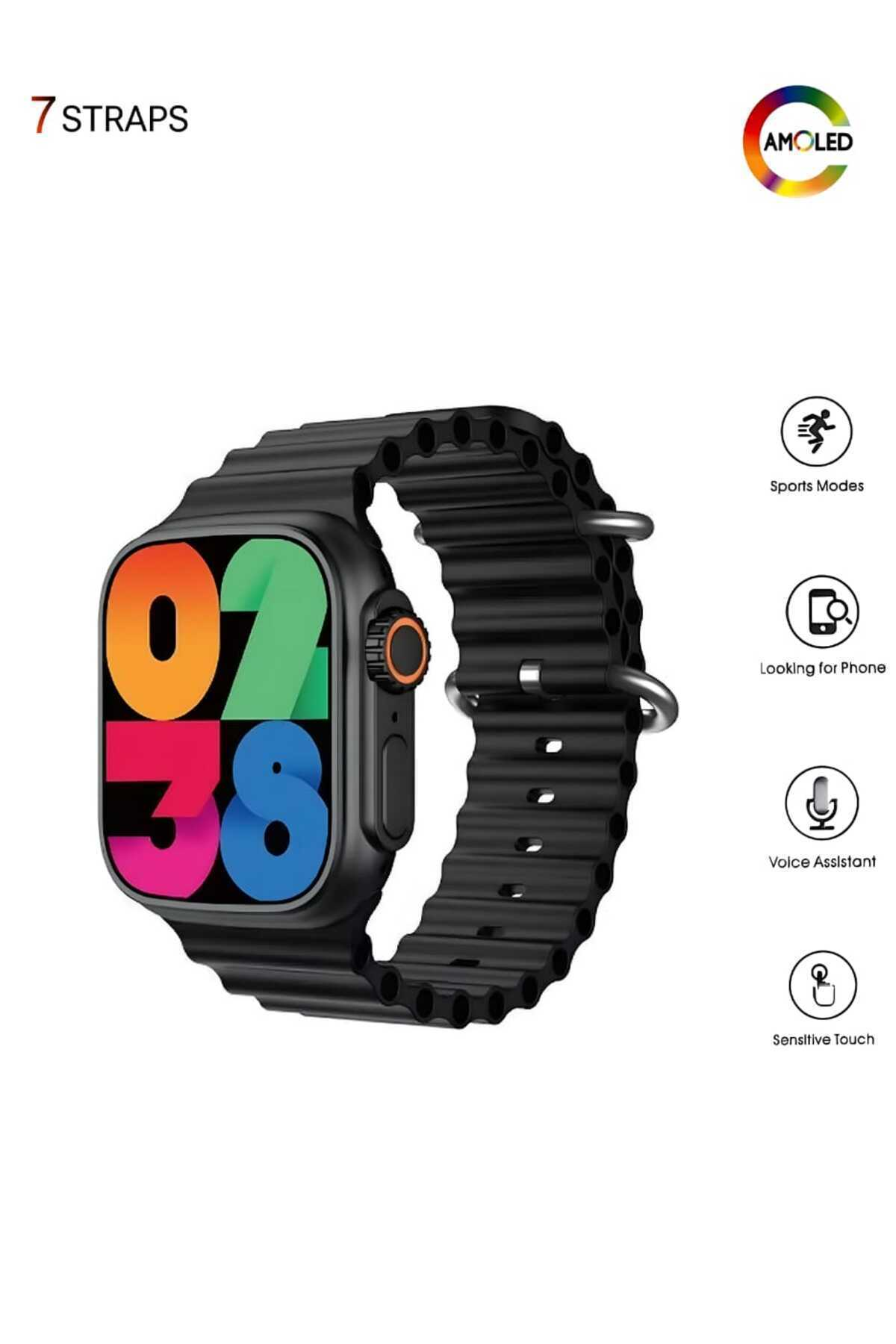Ultra Smart Watch With Amoled Display, 7 Custom Straps, Advanced Health & Fitness Tracking