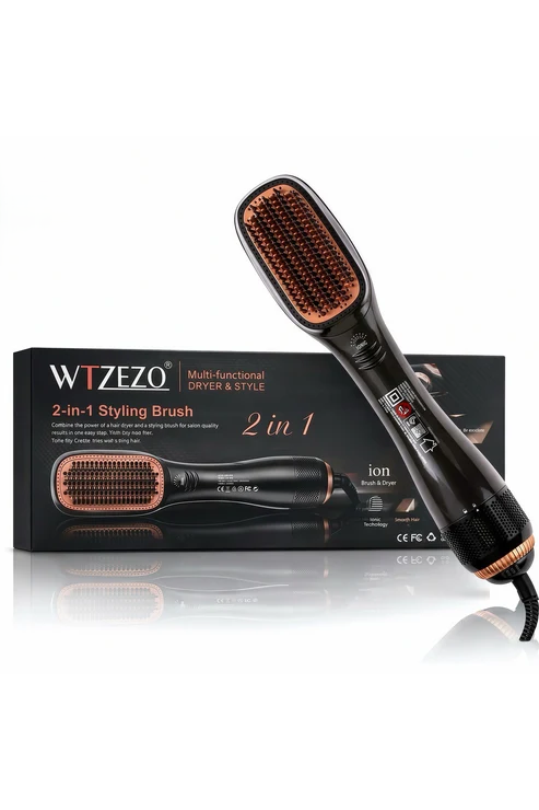 WTZEZO 1200W Professional Hair Styling Brush FOR Hair Styler Dryer & Straightener Hot Air Hair Brush