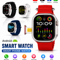 4G SIM Smart Watch Android Smart Phone Rechargeable Watch Bluetooth Calling Fitness Tracker Heart Rate Monitor IP67 Waterproof Touch Screen Smartwatch for Men & Women