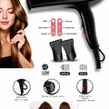 Professional Hair Dryer, 2200W High Power, 2 Concentrator Nozzles, Hot & Cold Air, DX1343